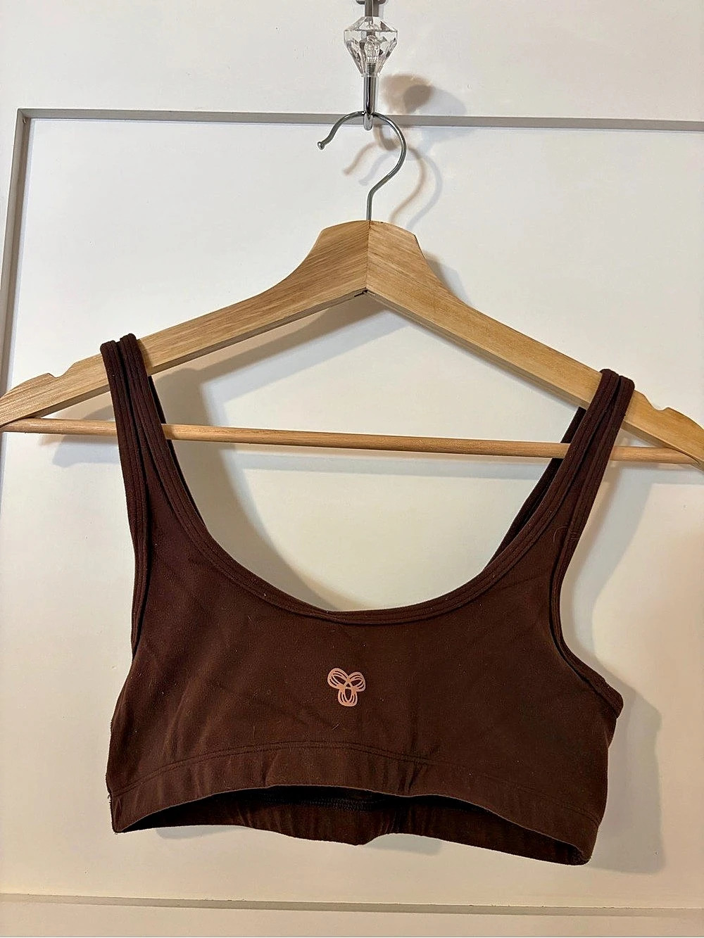 Aritzia TNA Tnaction Butter Mini Bra Top in Brown XS Like New